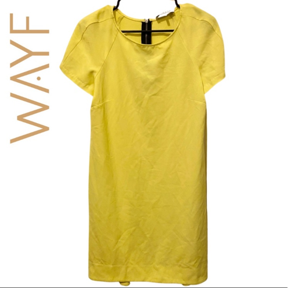 WAYF yellow neon dress EUC